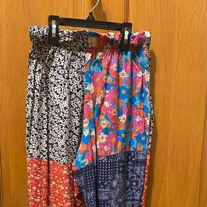 Natural Life boho style patchwork pants XS